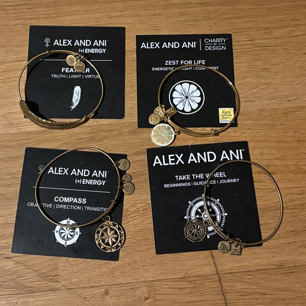 Alex and Ani Gold and Silver Charm Bracelets